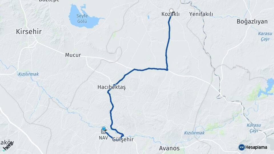 Kapadokya Havalimanı Kozaklı Arası Kaç Km - Yol Tarifi