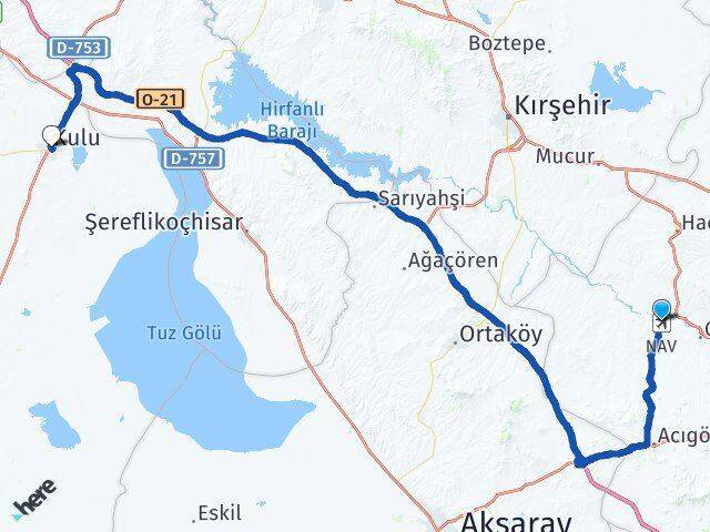 Kapadokya Havalimanı Kulu Arası Kaç Km - Yol Tarifi