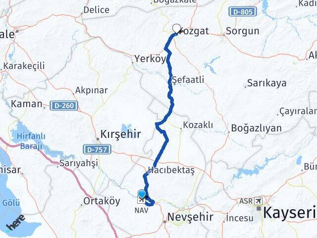 Kapadokya Havalimanı Yozgat Arası Kaç Km - Yol Tarifi