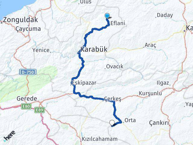 Saçak Dodurga Arası Kaç Km - Yol Tarifi