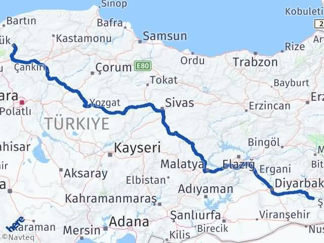 Karabük Hasankeyf Batman Arası Kaç Km - Yol Haritası