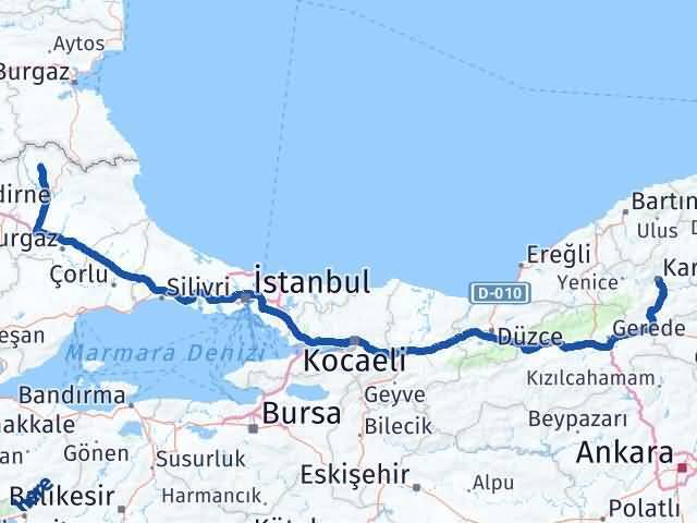 Karabük Kofçaz Arası Kaç Km - Yol Tarifi