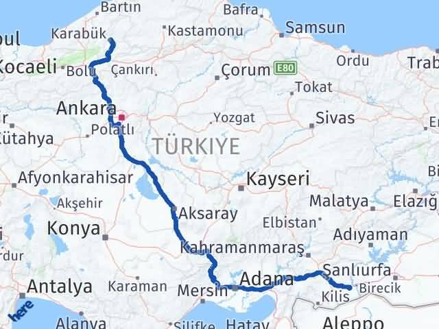 Karabük Nizip Gaziantep Arası Kaç Km - Yol Haritası
