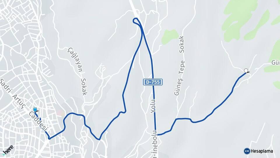 Karabük Safranbolu Akçasu Safranbolu Arası Kaç Km - Yol Haritası