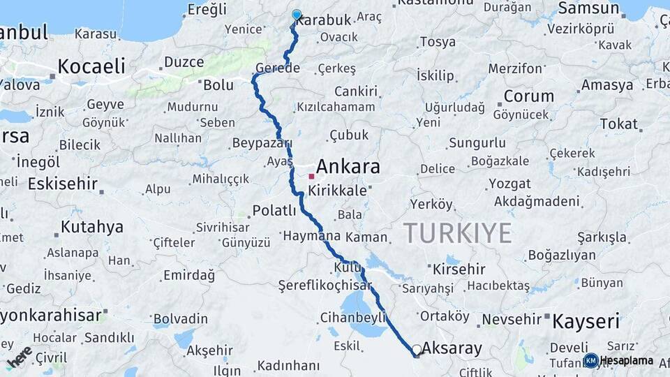 Safranbolu Aksaray Arası Kaç Km - Yol Tarifi