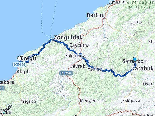 Esentepe Ereğli Arası Kaç Km - Yol Tarifi