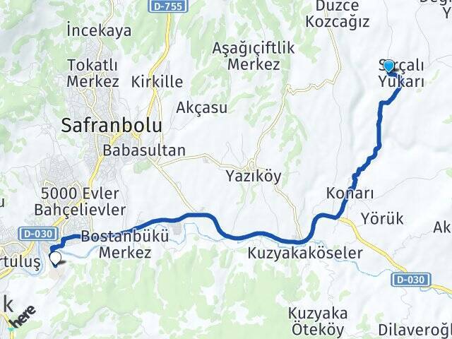 Sırçalı Karabük Üniversitesi Arası Kaç Km - Yol Tarifi
