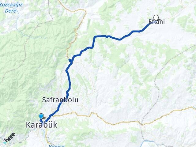 Şirinevler Eflani Arası Kaç Km - Yol Tarifi