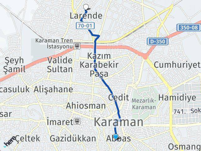 Abbas Larende Arası Kaç Km - Yol Tarifi