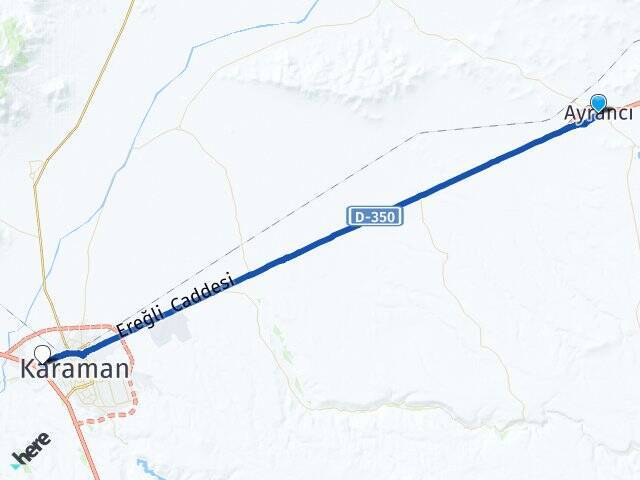 Ayrancı Karaman Otogarı Arası Kaç Km - Yol Tarifi