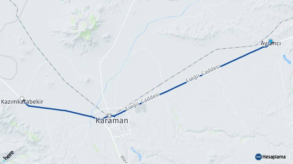 Karaman Ayrancı Kazımkarabekir Arası Kaç Km - Yol Haritası
