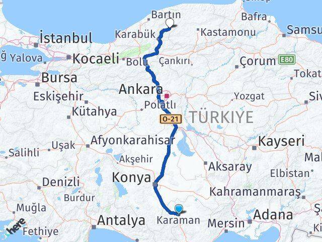 Karaman Eflani Arası Kaç Km - Yol Tarifi