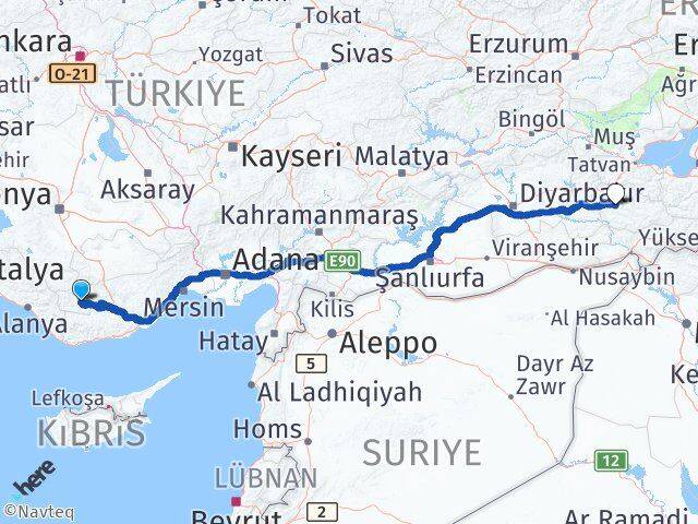 Karaman Ermenek Siirt Arası Kaç Km - Yol Haritası