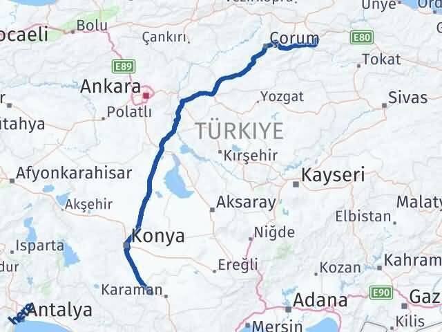 Karaman Kazımkarabekir Amasya Arası Kaç Km - Yol Haritası