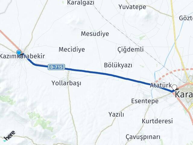 Boyacı Karaman Otogarı Arası Kaç Km - Yol Tarifi