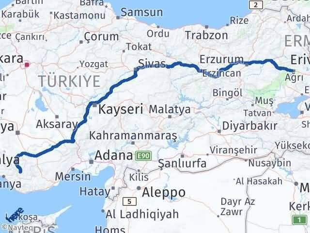 Sarıveliler Ağrı Arası Kaç Km - Yol Tarifi