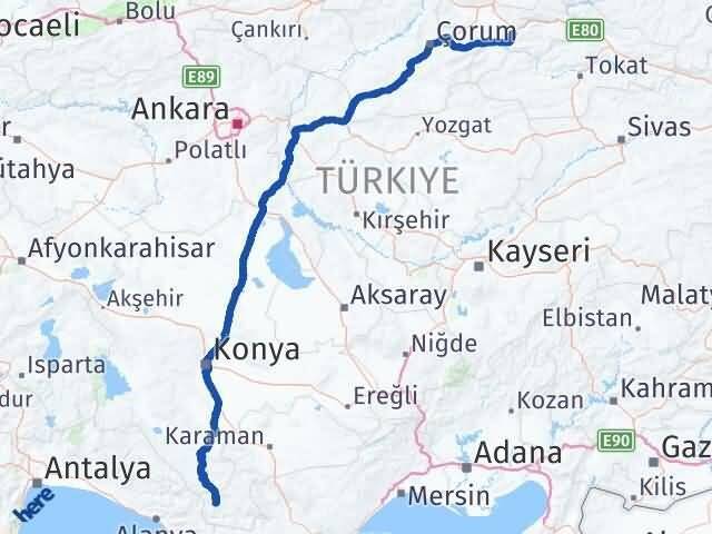 Karaman Sarıveliler Amasya Arası Kaç Km - Yol Haritası