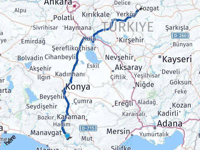 Sarıveliler Yozgat Arası Kaç Km - Yol Tarifi