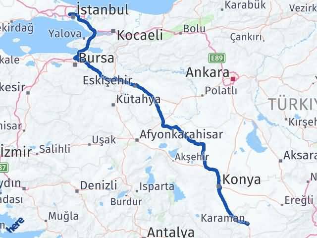 Karaman Sultangazi İstanbul Arası Kaç Km - Yol Haritası