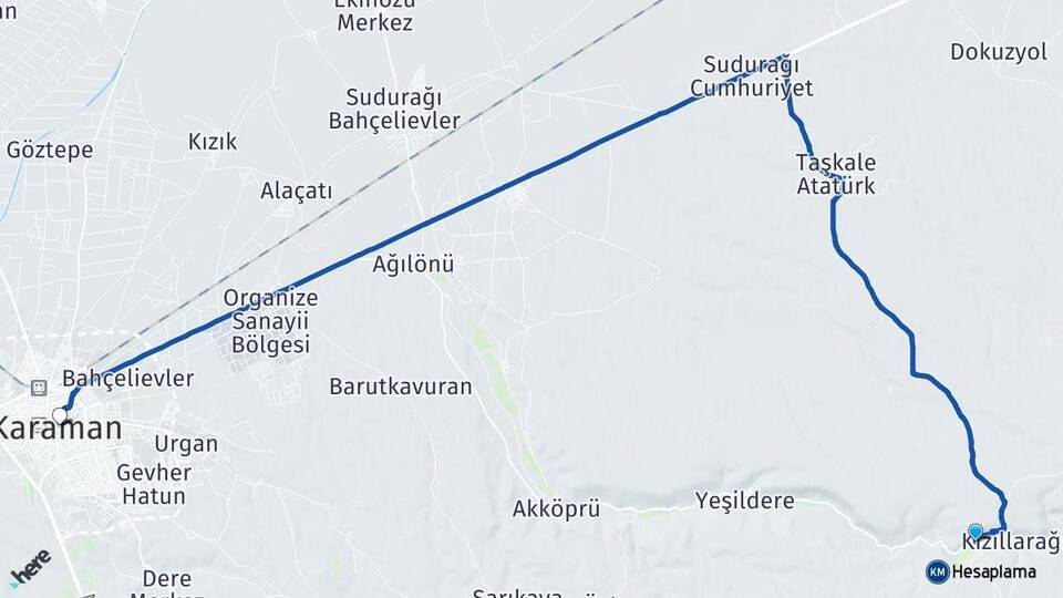 Taşkale Karaman Arası Kaç Km - Yol Tarifi