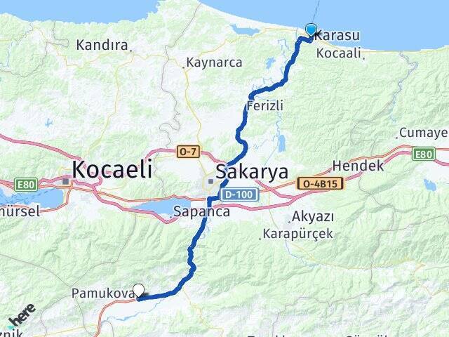 Karasu Otogarı Pamukova Arası Kaç Km - Yol Tarifi