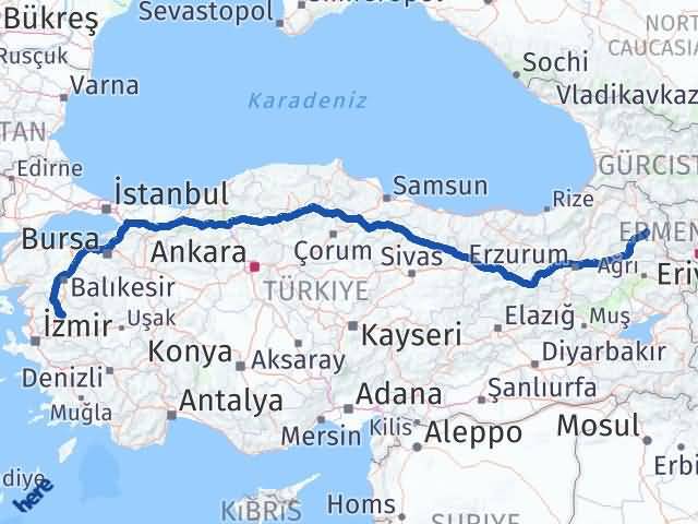 Kars Akhisar Manisa Arası Kaç Km - Yol Haritası