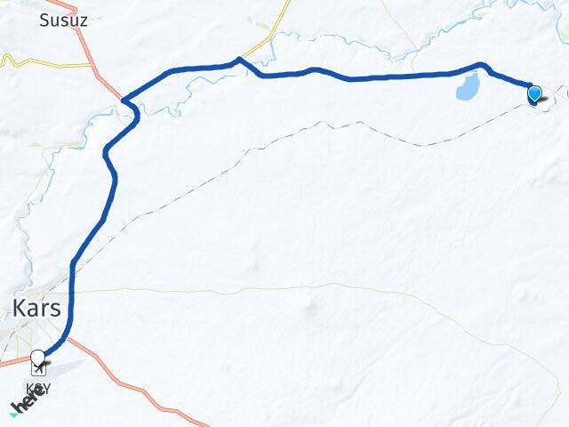 Duraklı Kars Harakani Havalimanı Arası Kaç Km - Yol Tarifi