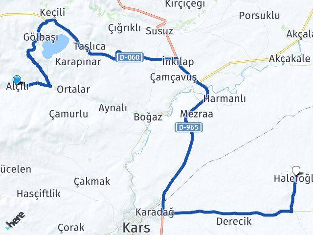 Alçılı Halefoğlu Arası Kaç Km - Yol Tarifi