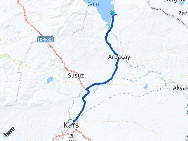 Kars Arpaçay Çanaksu Arası Kaç Km - Yol Haritası