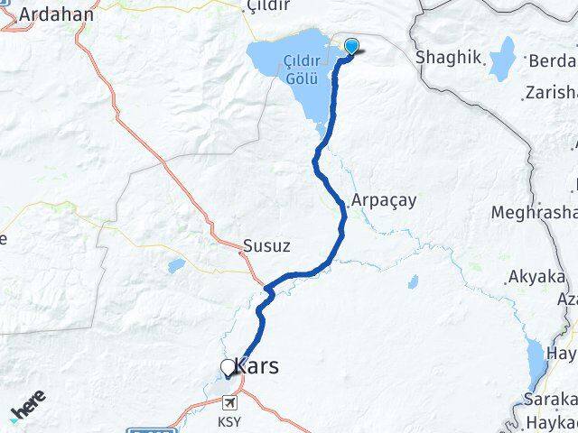 Kars Arpaçay Doğruyol Arası Kaç Km - Yol Haritası