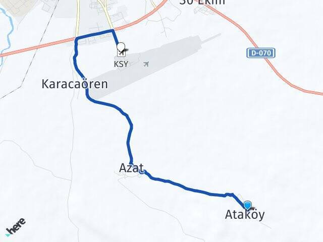 Ataköy Kars Harakani Havalimanı Arası Kaç Km - Yol Tarifi