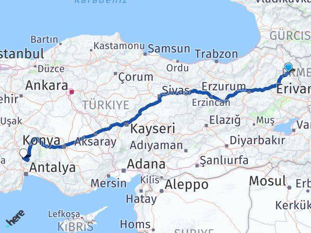 Kars Bucak Arası Kaç Km - Yol Tarifi
