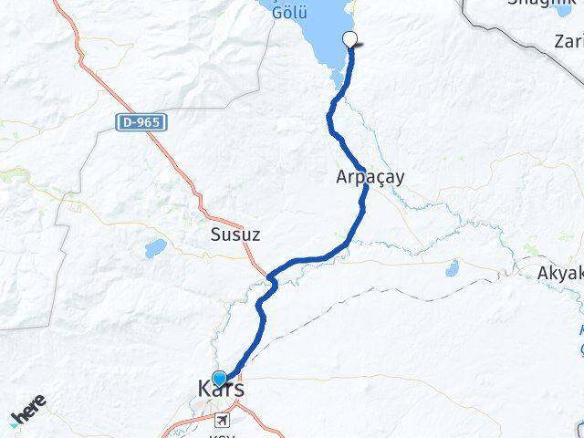Kars Çanaksu Arpaçay Arası Kaç Km - Yol Haritası