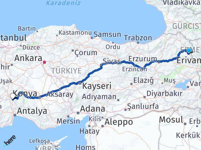 Kars Digor Isparta Arası Kaç Km - Yol Haritası