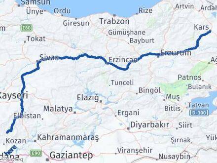 Kars Feke Arası Kaç Km - Yol Tarifi