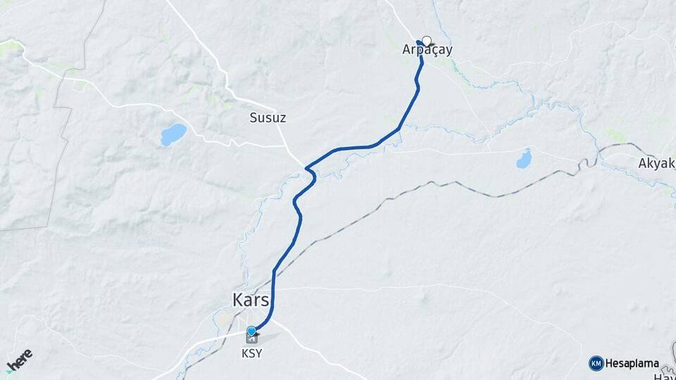 Kars Harakani Havalimanı Arpaçay Arası Kaç Km - Yol Tarifi