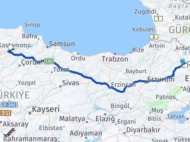 Kars Kargı Çorum Arası Kaç Km - Yol Haritası