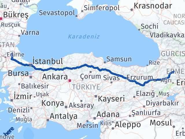 Kars Kofçaz Arası Kaç Km - Yol Tarifi