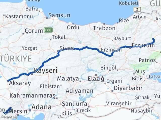 Kars Sarıkamış Aksaray Arası Kaç Km - Yol Haritası
