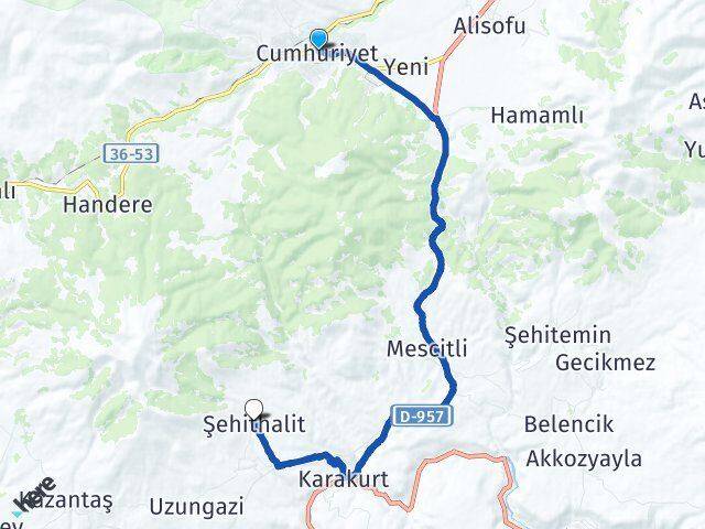 Kars Sarıkamış Şehithalit Sarıkamış Arası Kaç Km - Yol Haritası