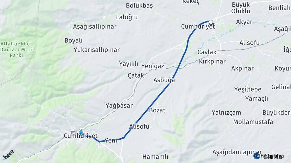 Kars Sarıkamış Selim Arası Kaç Km - Yol Haritası