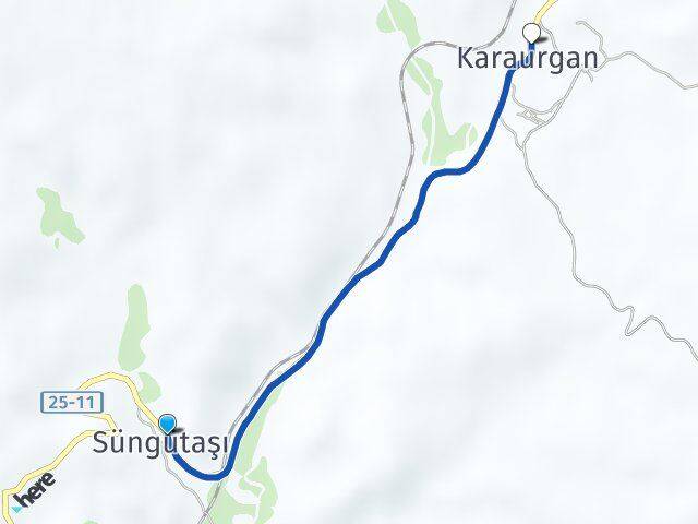Süngütaşı Karaurgan Arası Kaç Km - Yol Tarifi