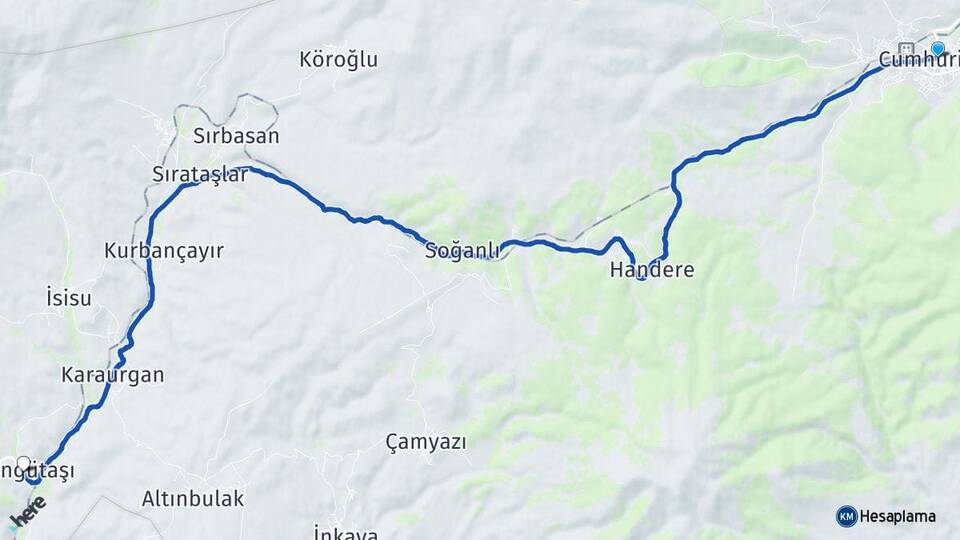 Kars Sarıkamış Süngütaşı Sarıkamış Arası Kaç Km - Yol Haritası
