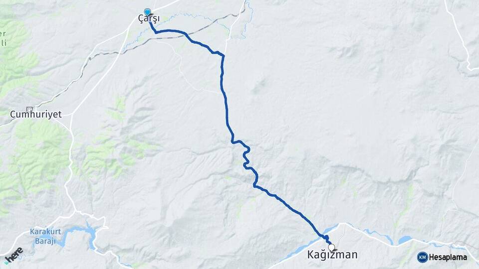 Kars Selim Kağızman Arası Kaç Km - Yol Haritası