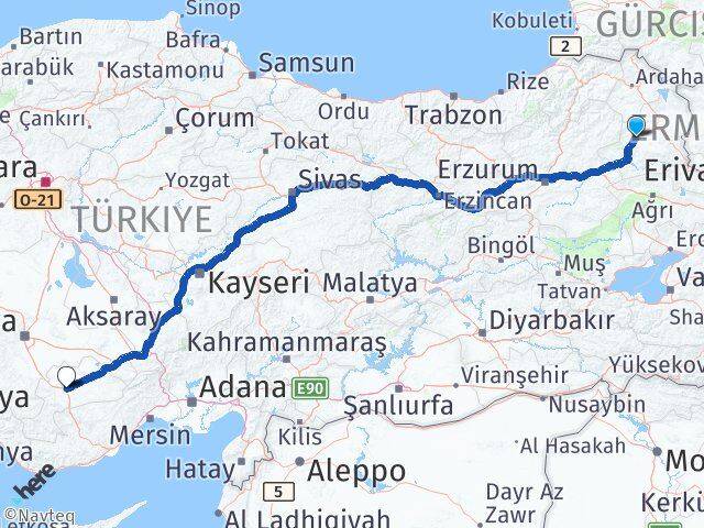 Kars Selim Karaman Arası Kaç Km - Yol Haritası