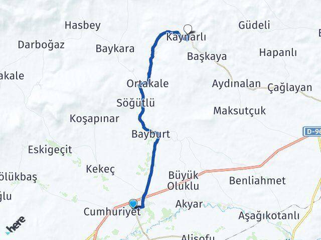 Kars Selim Kaynarlı Selim Arası Kaç Km - Yol Haritası