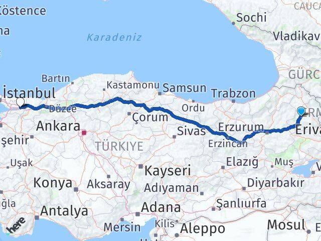 Kars Selim Kocaeli Arası Kaç Km - Yol Haritası