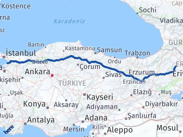 Kars Selim Yalova Arası Kaç Km - Yol Haritası