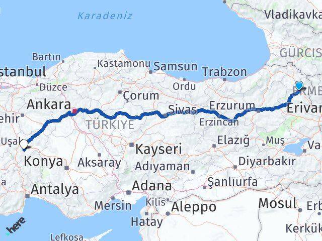Kars Şuhut Afyonkarahisar Arası Kaç Km - Yol Haritası