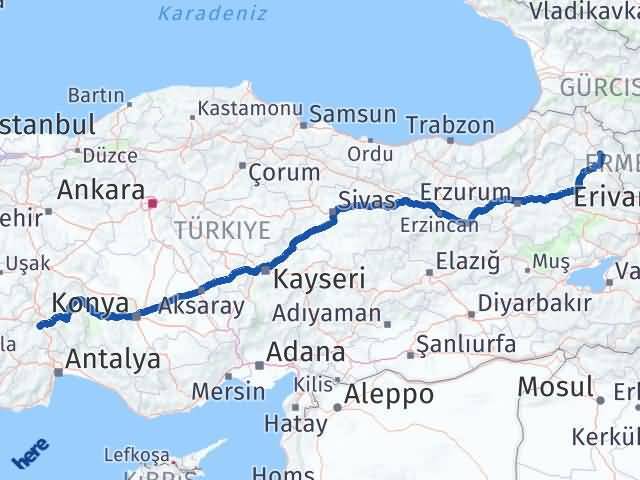 Susuz Burdur Arası Kaç Km - Yol Tarifi